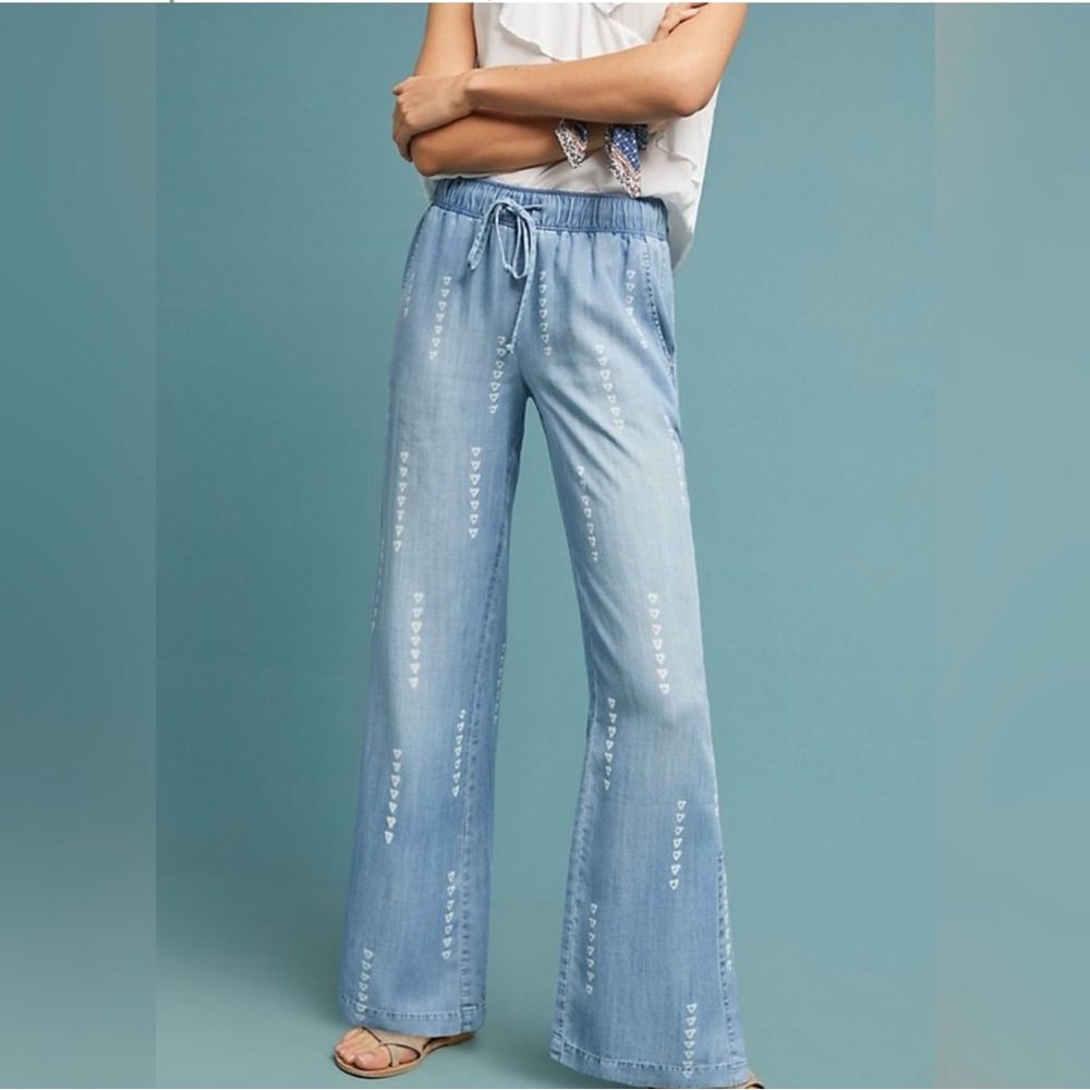 Cloth and Stone Chambray Wide Leg Pants XS
